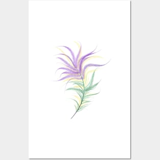 Ostrich Feather Mardi Gras Posters and Art